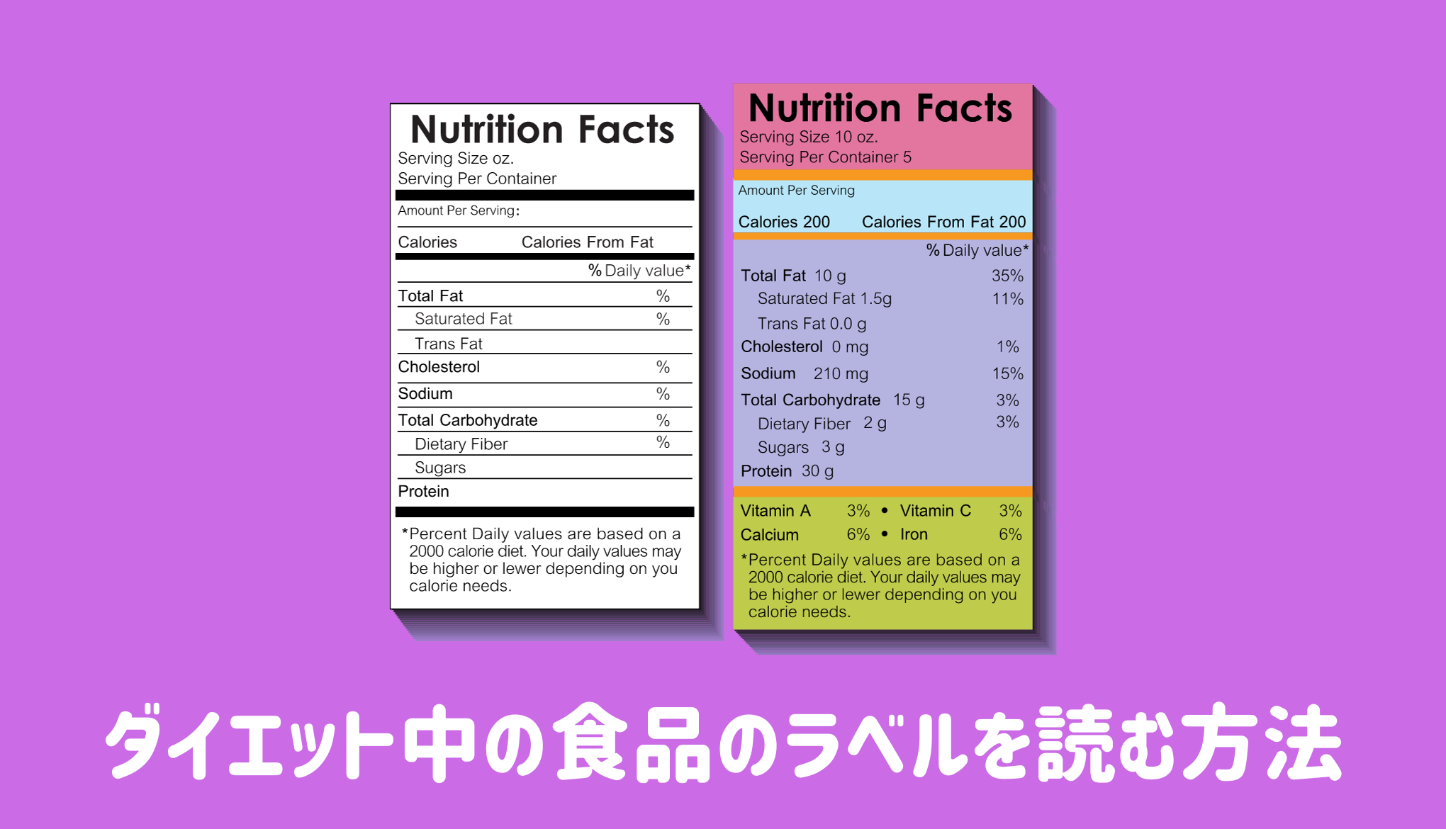 ダイエット中の食品のラベルを読む方法